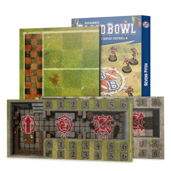 Blood Bowl Siete campo y banquillos de doble cara