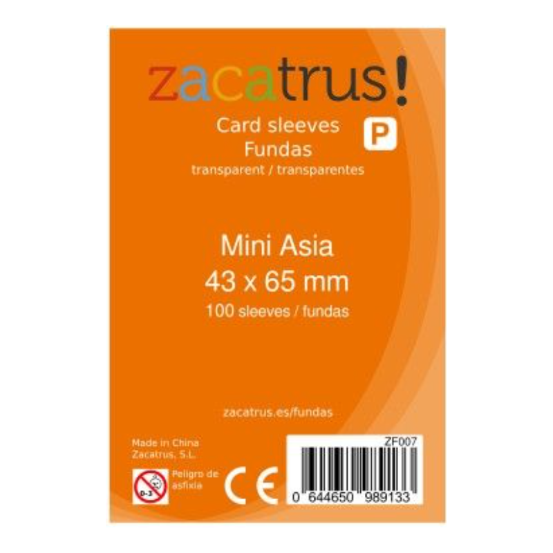 Fundas Transparentes Zacatrus! Mini Asia 43 x 65 mm 100 Fundas Zacatrus Fundas Transparentes Zacatrus! Mini Asia 43 x 65 mm 100 Fundas Zacatrus - Imagen 1