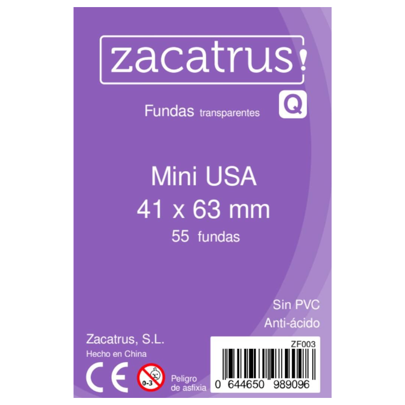 Fundas Transparentes Zacatrus! Mini USA 41 x 63 mm 55 Fundas Zacatrus Fundas Transparentes Zacatrus! Mini USA 41 x 63 mm 55 Fundas Zacatrus - Imagen 1