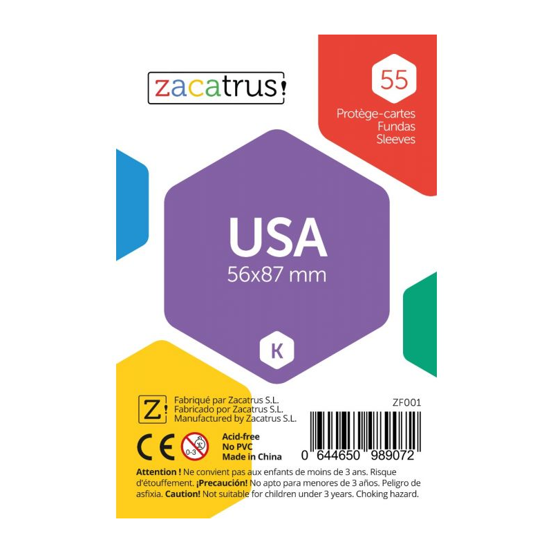 Fundas Transparentes Zacatrus! USA 56 x 87 mm 55 Fundas Zacatrus Fundas Transparentes Zacatrus! USA 56 x 87 mm 55 Fundas Zacatrus - Imagen 1
