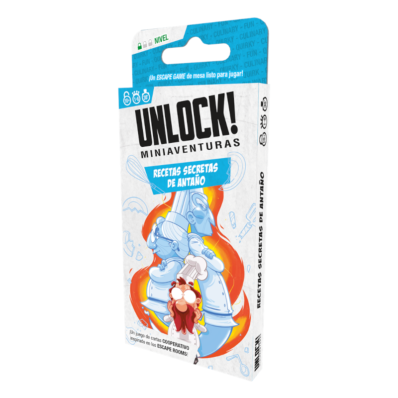 Unlock! Miniaventuras Recetas Secretas de Antaño Unlock! Miniaventuras Recetas Secretas de Antaño Juego de Mesa Escape Game de 1 a 6 Jugadores - Imagen 1