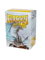 100 Fundas Standard Matte Color Silver Plata Dragon Shield - Imagen 2