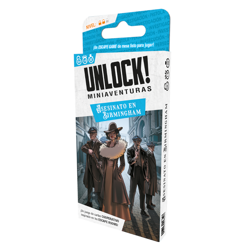 Unlock! Miniaventuras Asesinato en Birmingham Juego de Mesa Unlock! Miniaventuras Asesinato en Birmingham Juego de Mesa Escape Game de 1 a 6 Jugadores - Imagen 1