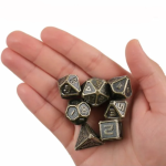 Set de 7 Dados Metal D&D con Estuche Enhance Gaming - Imagen 2